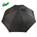 Parapluie de golf d&#39;impression de logo premium ouvert manuel économique de couleur noire